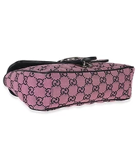 Pre-Owned Gucci Pink Gg Matelasse Diagonal Canvas Small Gg Marmont Shoulder Bag