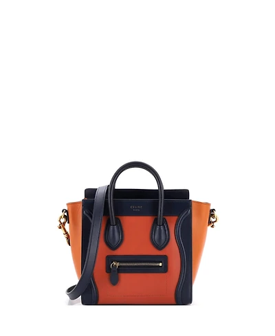 Pre-Owned Celine Nano Tricolor Luggage Bag Leather