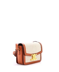 Pre-Owned Celine Teen Triomphe Shoulder Bag Canvas with Leather