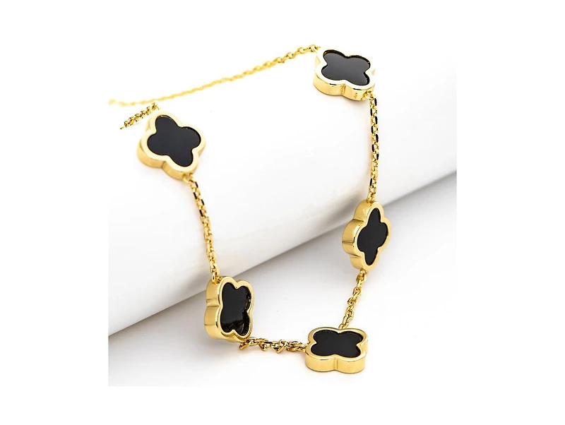Rivka Friedman 18K Gold Plated Flower Station Necklace