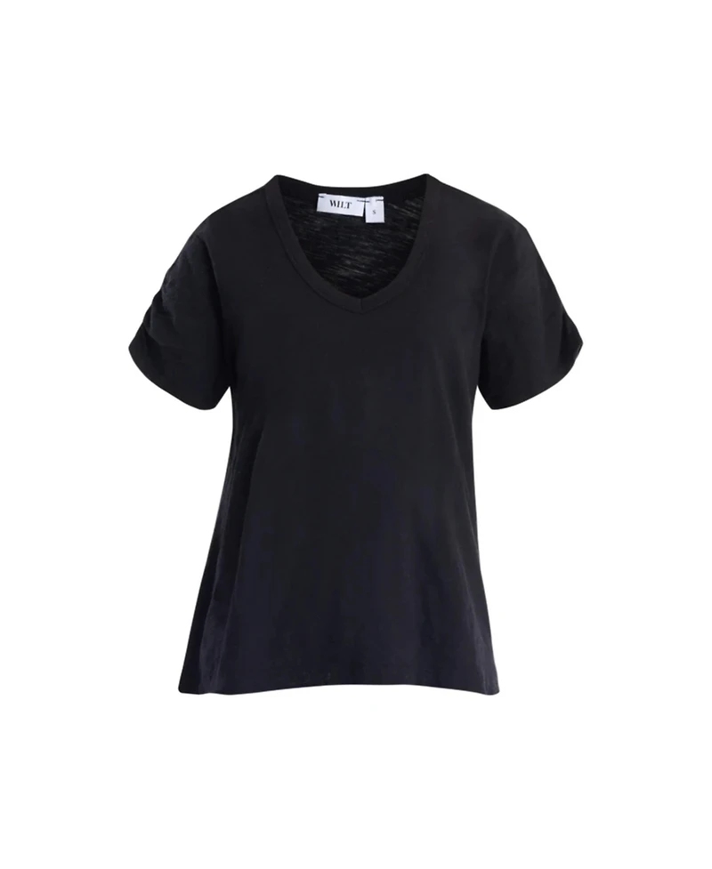 Wilt Clothing Women's Ruched Sleeve Tee