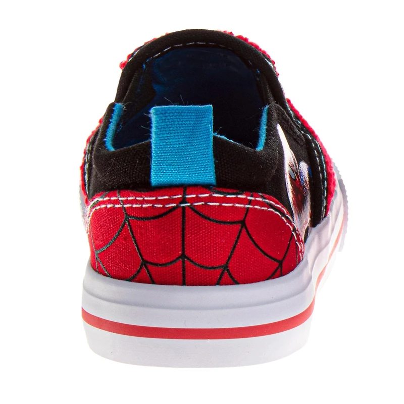 Spider-Man Boys Marvel Web-Face Slip On Canvas Shoes
