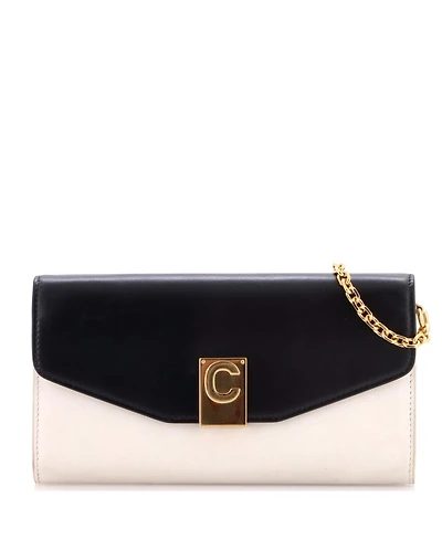 Pre-Owned Celine C Wallet on Chain Leather