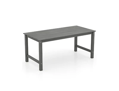 Slickblue 6 Person Patio Dining Table with Wood Look Top