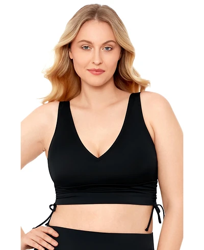 S3 Apparel Women's Supportive Cinched Adjustable Midkini Swimsuit Top