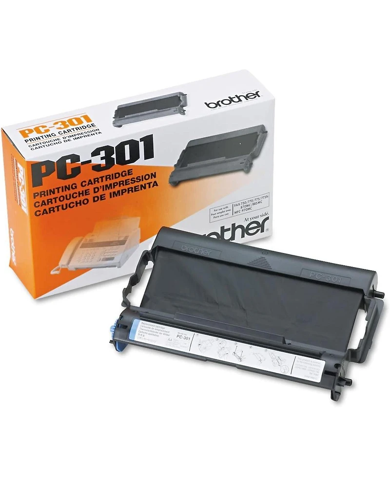 Brother Pc-301 Black Laser Toner Cartridge for IntelliFax 750, 770, 775, 870, and 885MC, MFC970MC Multifunction Machines