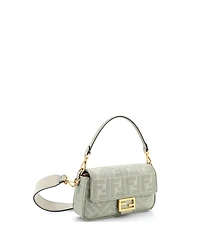 Pre-Owned Fendi Medium Baguette Nm Bag Zucca Embroidered Canvas