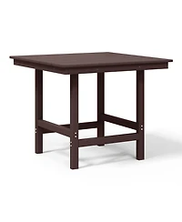 WestinTrends Outdoor Hdpe 36" Square Patio Dining Table with Umbrella Hole