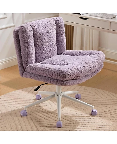 Rainsken Faux Fur Criss Cross Office Chair