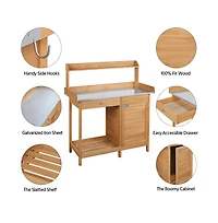 Yaheetech Outdoor Garden Potting Bench Table