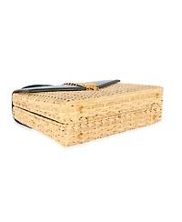 Pre-Owned Gucci Small Sylvie Wicker Top Handle Bag