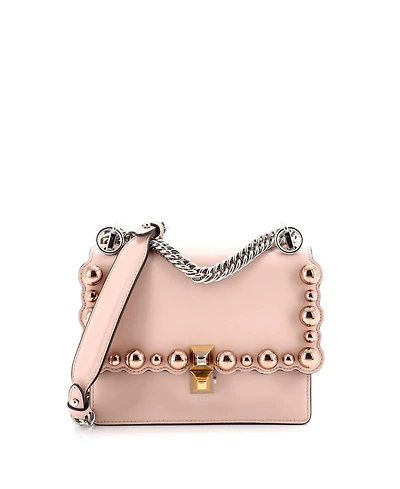 Pre-Owned Fendi Small Kan I Bag Pearl Embellished Leather