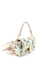 Pre-Owned Fendi Medium Baguette Nm Bag Zucca Embroidered Canvas