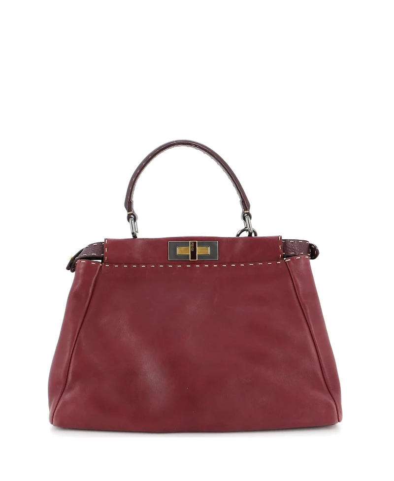 Pre-Owned Fendi Medium Selleria Peekaboo Bag Leather