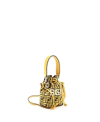 Pre-Owned Fendi Mini x Frgmt Mon Tresor Bucket Bag Zucca Canvas