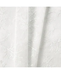 Ellis Curtain Brewster 100% Polyester Tailored Embroidered Sheer Rod Pocket Swag Pair 70" x 38"