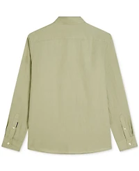 Scotch & Soda Men's Long-Sleeve Regular-Fit Linen Collared Shirt