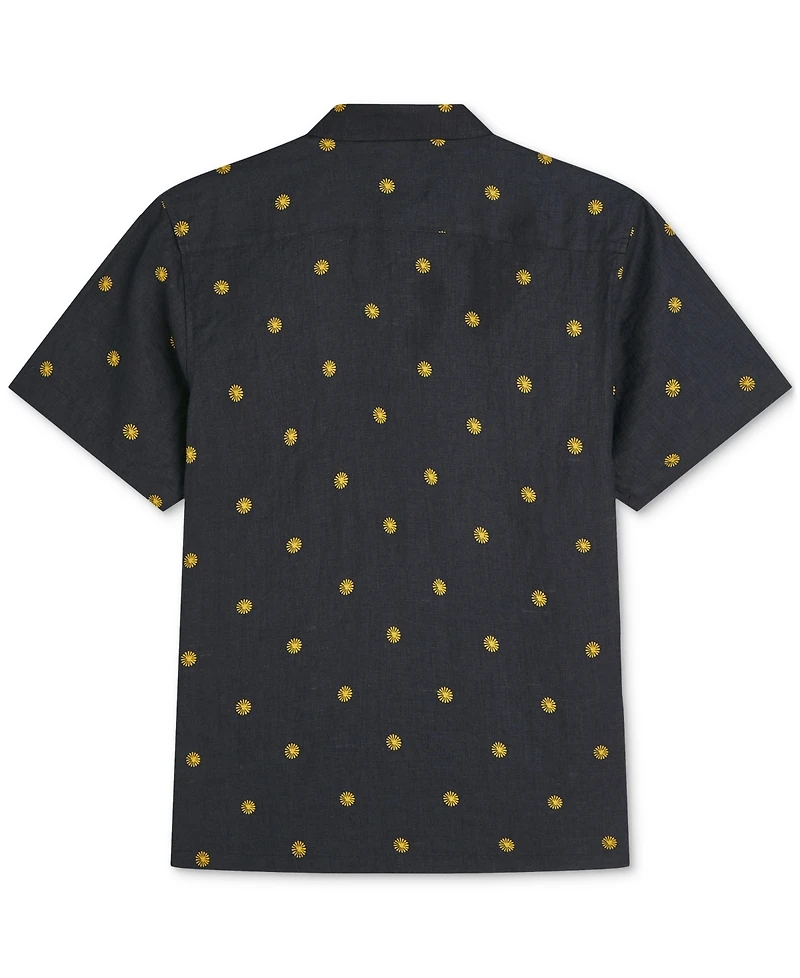 Scotch & Soda Men's Regular-Fit Short-Sleeve Linen Collared Shirt