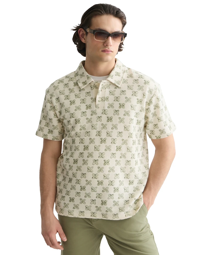 Scotch & Soda Men's Printed Short-Sleeve Polo T-Shirt