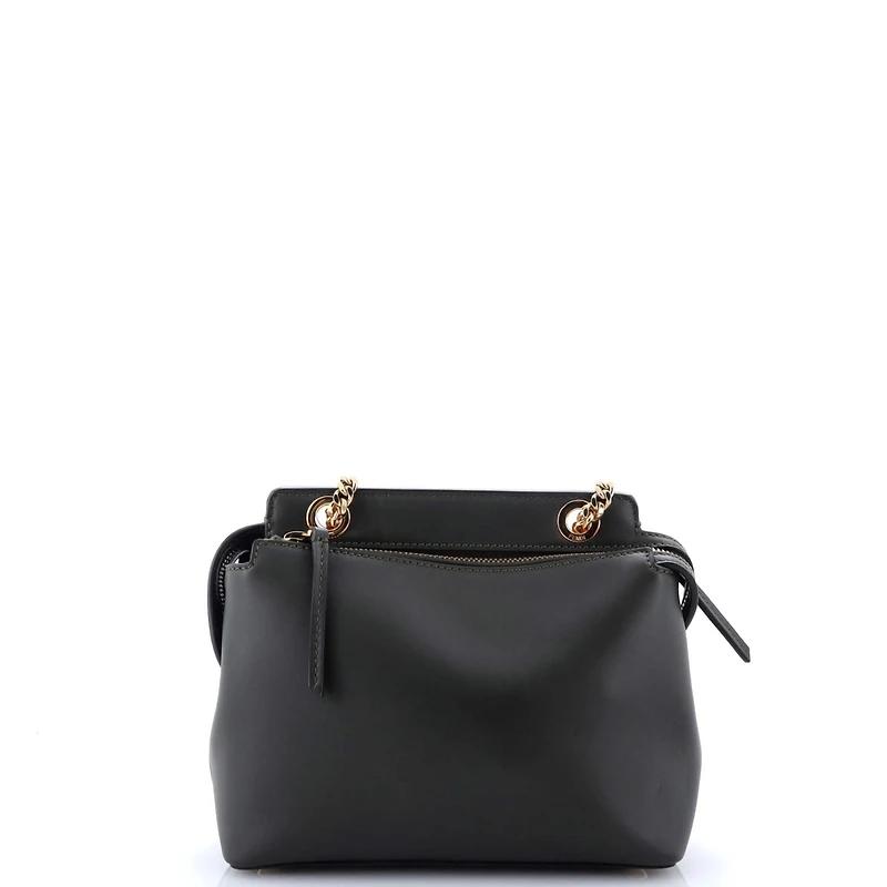 Pre-Owned Fendi Small Flowerland DotCom Convertible Satchel Embellished Leather