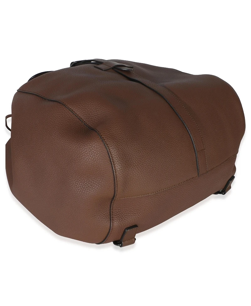 Pre-Owned Gucci Brown Pebbled Leather Large Grand Prix Backpack