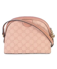 Pre-Owned Gucci Pink Gg Canvas Small Dome Ophidia Crossbody Bag