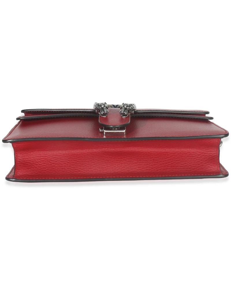 Pre-Owned Gucci Red Pebbled Calfskin Small Dionysus Shoulder Bag