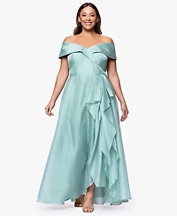 Xscape Plus Off-The-Shoulder Sleeveless Gown