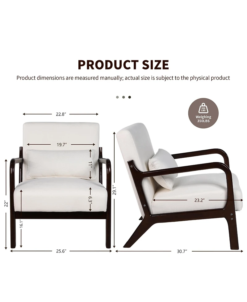 Rainsken Mid Century Modern Accent Chair