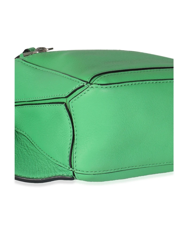 Pre-Owned Loewe Jungle Green Calfskin Mini Puzzle Belt Bag