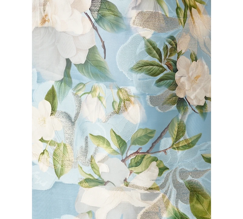 Adrianna Papell Plus Floral Jacquard Midi Dress