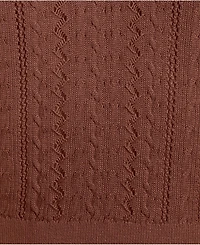 Lands' End Women's Fine Gauge Cotton Pointelle Polo Sweater