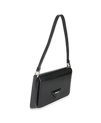 Pre-Owned Prada Black Brushed Leather Shoulder Bag