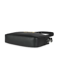 Pre-Owned Fendi Black Calfskin and Sunflower Logo Mini Camera Bag