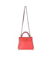 Pre-Owned HERMES Geranium Togo Retourne Kelly 25 Ghw