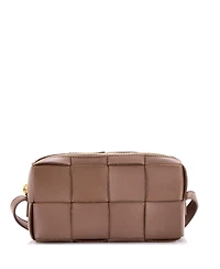 Pre-Owned Bottega Veneta Mini Cassette Zip Phone Crossbody Bag Maxi Intrecciato Leather