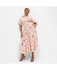 City Chic Women's Plus Lana Soiree Print Dress