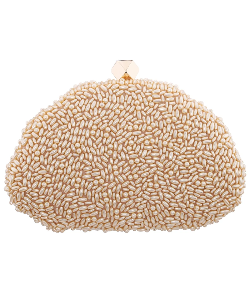 Nina Hera Beaded Shell Shaped Small Clutch Handbag