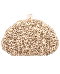 Nina Hera Beaded Shell Shaped Small Clutch Handbag
