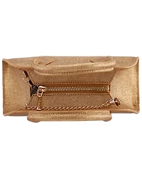 Nina Yorke Metallic Small Satchel Bag