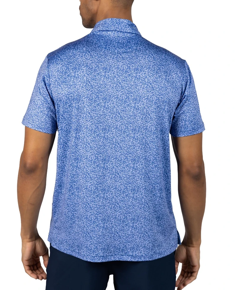 TailorByrd Men's Abstract Maze Printed Performance Polo