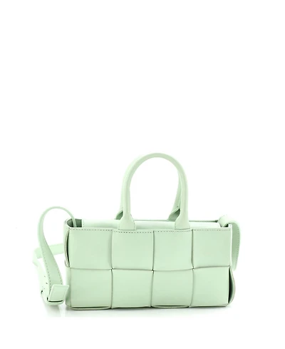 Pre-Owned Bottega Veneta Mini Arco Tote Maxi Intrecciato Leather