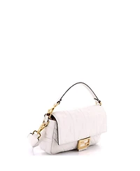 Pre-Owned Fendi Medium Baguette Nm Bag Zucca Embossed Leather