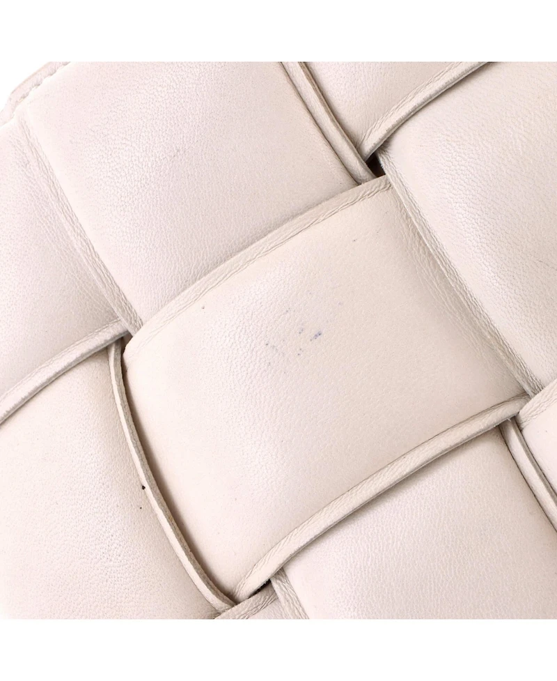 Pre-Owned Bottega Veneta Cassette Chain Crossbody Bag Padded Maxi Intrecciato Leather