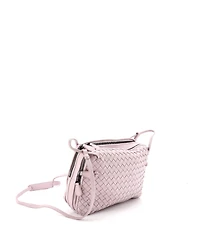 Pre-Owned Bottega Veneta Small Double ZIp Nodini Crossbody Bag Intrecciato Nappa