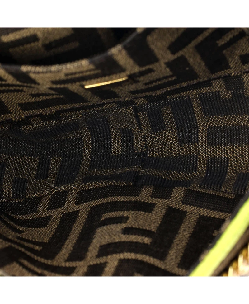 Pre-Owned Fendi Mini Baguette Nm Bag Zucca Canvas