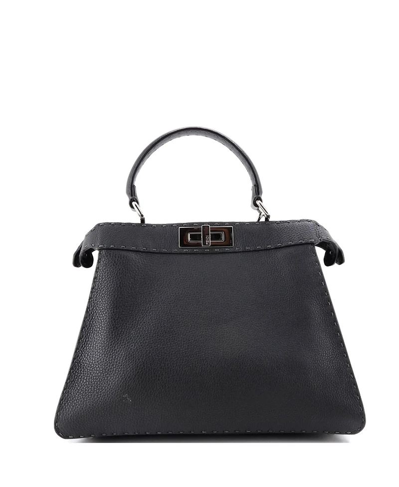 Pre-Owned Fendi Medium Selleria Peekaboo ISeeU Bag Leather