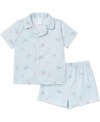 Gerber Baby Girls 2-Piece Button Up Pajama Shorts Set