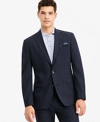 Bar Iii Men's Slim-Fit Navy Pinstripe Suit Separates Jacket, Macy's Exclusive