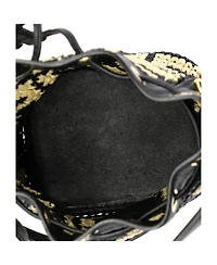 Pre-Owned Fendi Mini Mon Tresor Bucket Bag Zucca Raffia